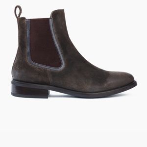 Thursday Boot Company. Duchess boot. Dark Olive Suede. Worn once.